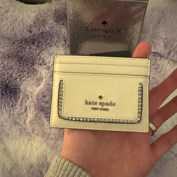 Kate Spade Rhinestone Cream Card Holder NWT - Picture 5 of 6
